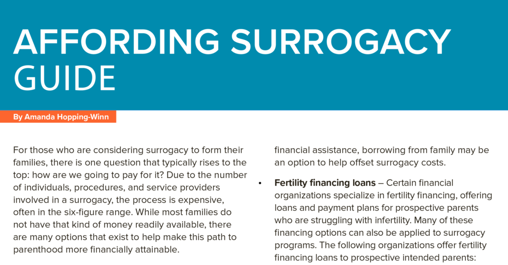 Affording Surrogacy Guide